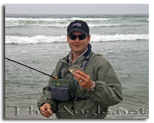 [Image: Jeff with surf perch]
