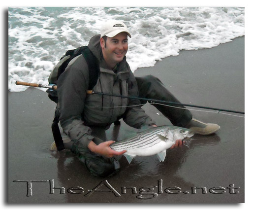 [Doug with Striper in California Surf]